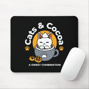 Mousepad Design de Mug Feriado com Cozy Cat e Cookies de Pa