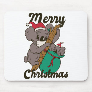 Mousepad Design de Natal da Mamãe Coala