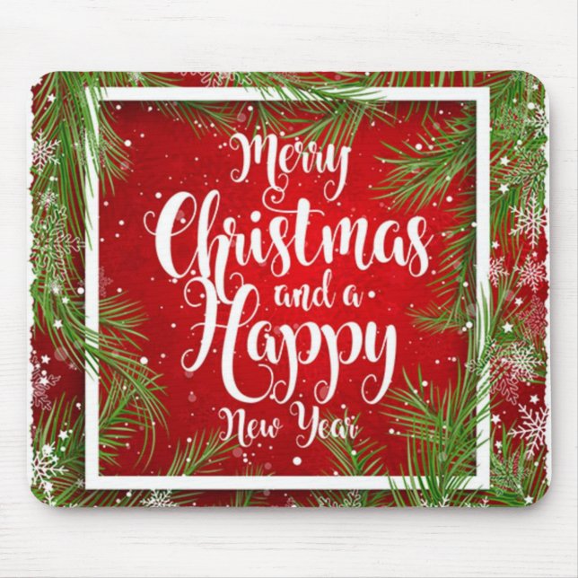 Mousepad Design De Natal E Ano Novo (Frente)