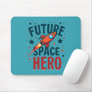 Mousepad Design de Nave Espacial Retro para Herói Espacial