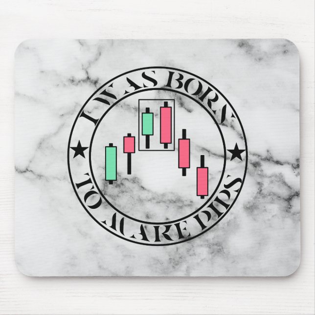 Mousepad Design de Negociação | Padrão de baixa Mármore | P (Frente)