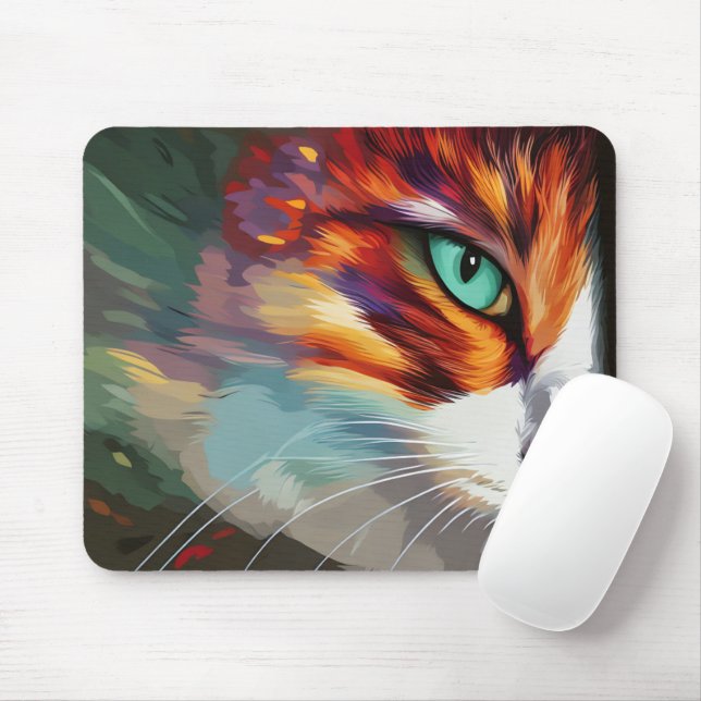 Mousepad Design de Olho de Gato (Com mouse)