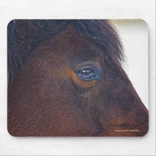 Mousepad Design de Olhos de Cavalo Bonito do Amante de Cava
