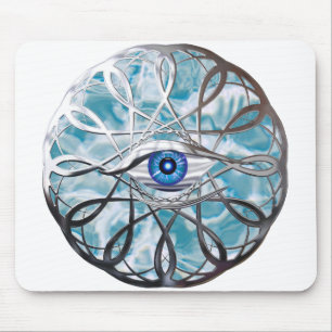Mousepad Design de olhos místicos cromo
