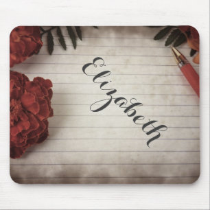 Mousepad Design de outono personalizado com Caneta e papel