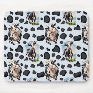 Mousepad Design de padrão animal de vaca