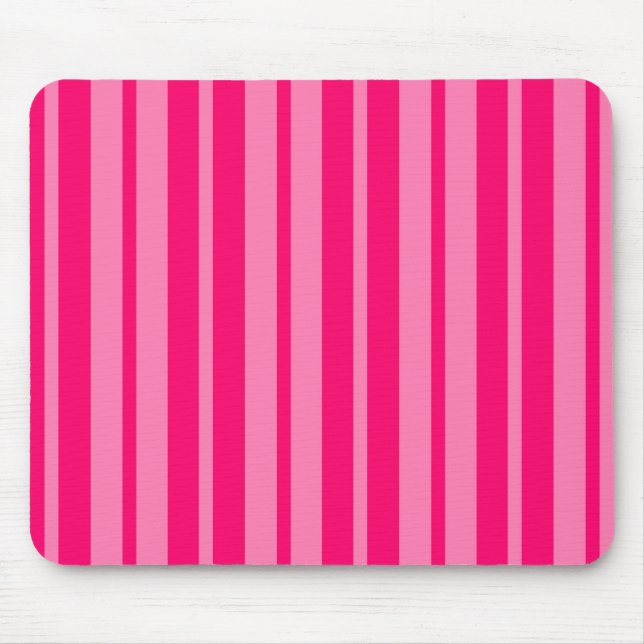 Mousepad Design de padrão de faixa de Na moda rosa-claro e  (Frente)