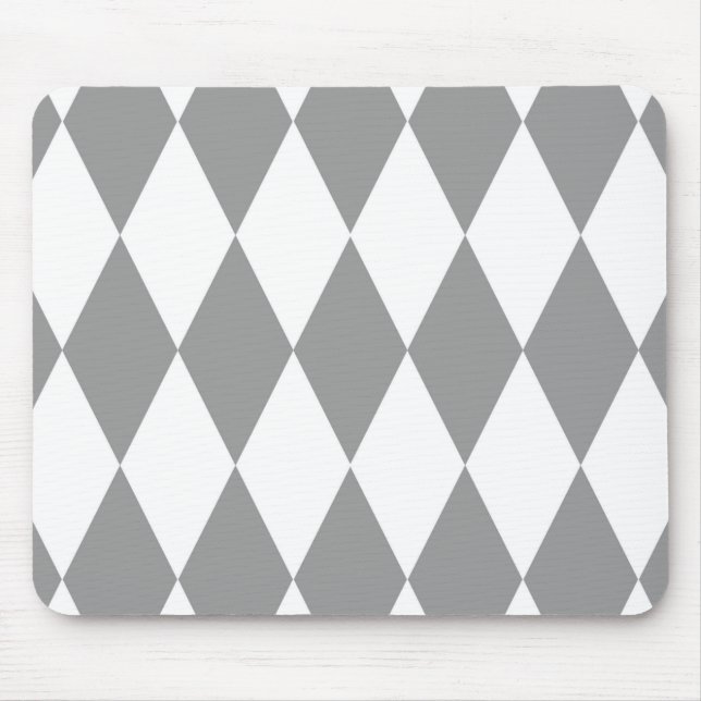 Mousepad Design de Padrão de Ouros Brancos de Harlequin cin (Frente)