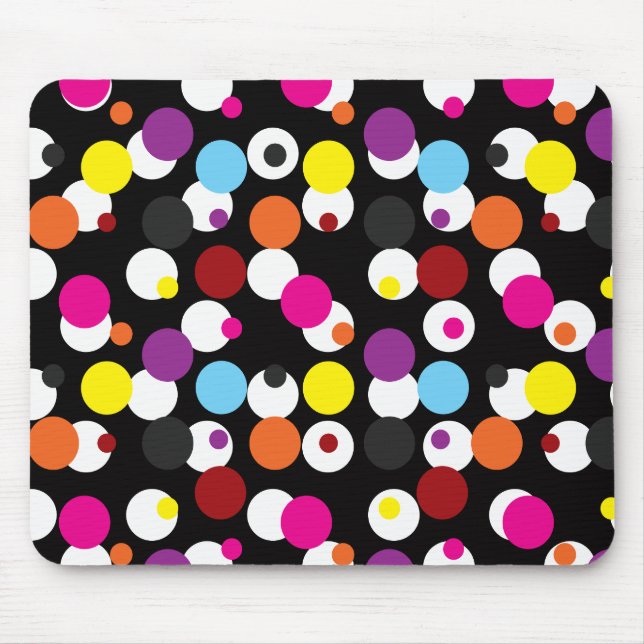 Mousepad Design de Padrão de Superfície das Bolinhas Colori (Frente)