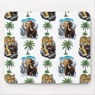 Mousepad Design de padrão de Tigre Sabertooth Ice Age Mammo