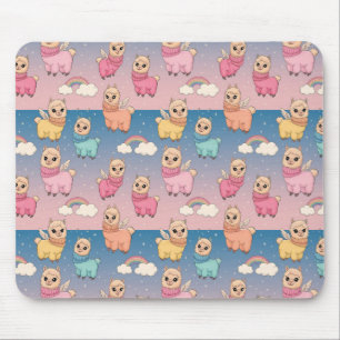 Mousepad Design de Padrão de Unicórnio e Estrelas Mágicas