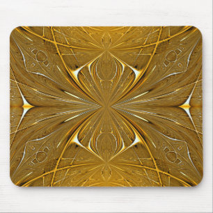 Mousepad Design de Padrão Dourado de Metal Faux