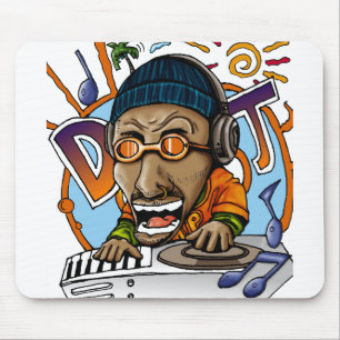 Mousepad design de personagem de desenho animado DJ