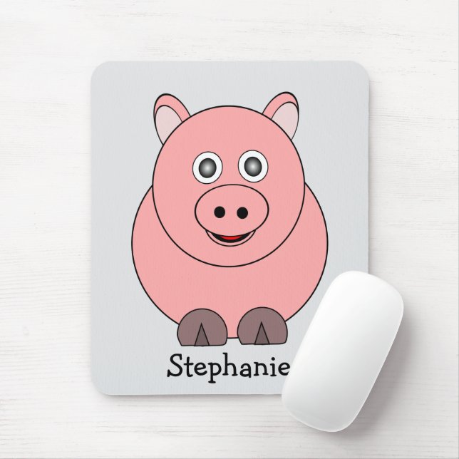 Mousepad Design de Porco (Com mouse)
