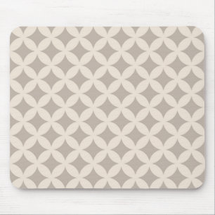 Mousepad Design de prata e de creme de Geocircle