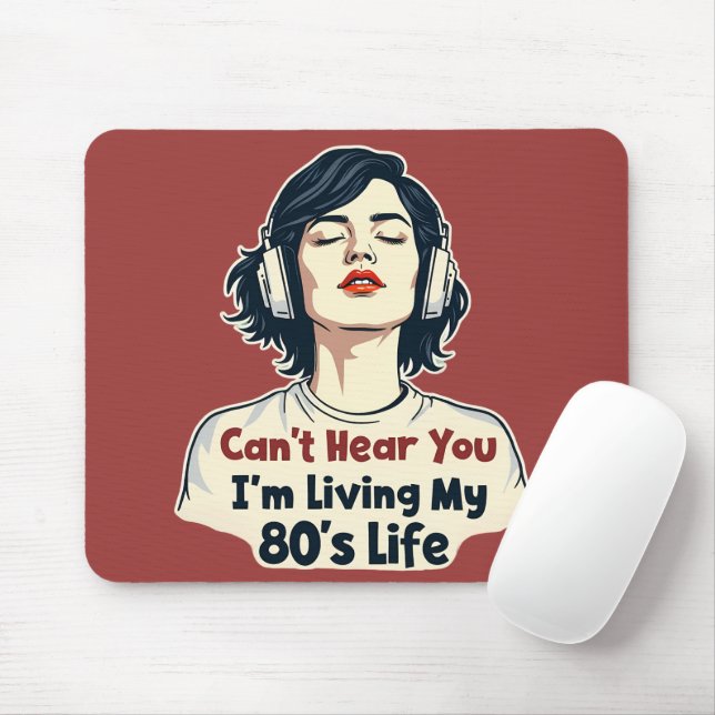 Mousepad design de Projeção do Lover de Música Retro Nostál (Com mouse)