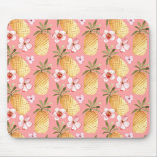 Mousepad Design de retrocesso tropical com abacaxi