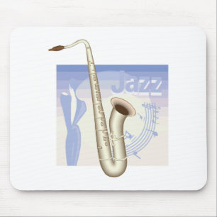 Mousepad design de saxaphone jazz