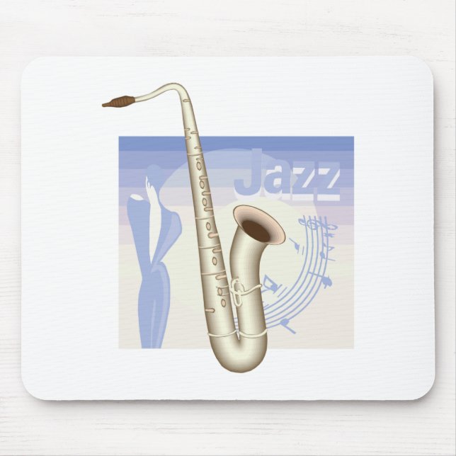 Mousepad design de saxaphone jazz (Frente)