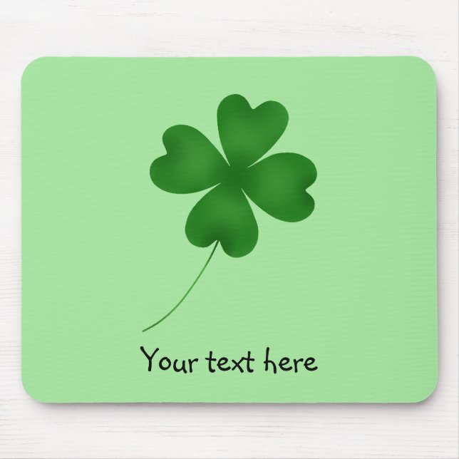 Mousepad Design de shamrock simples (Frente)