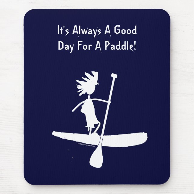 Mousepad Design de Silhueta de Stand Up Paddle (Frente)