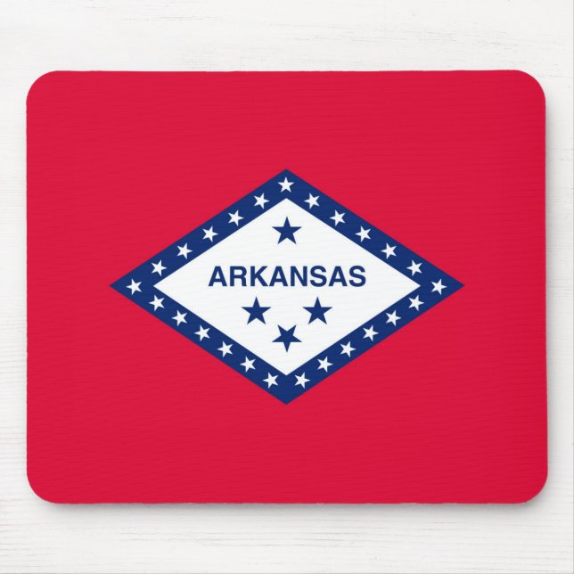 Mousepad Design de Sinalizador do Estado do Arkansas (Frente)