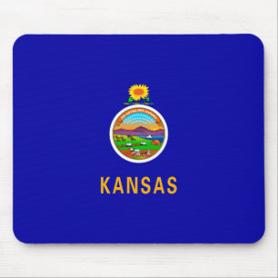 Mousepad Design de Sinalizador do Estado do Kansas