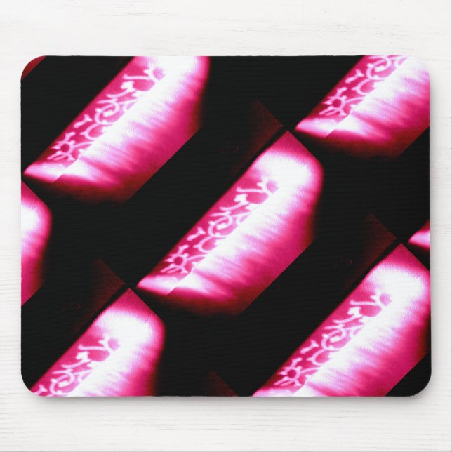 mousepad design de sombra abstrato, vermelho e pre (Frente)