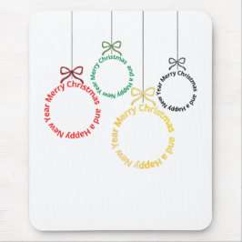 Mousepad Design de Texto de Enfeites de Natal