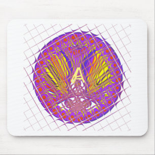 Mousepad Design de texto de logotipo colorido letra A