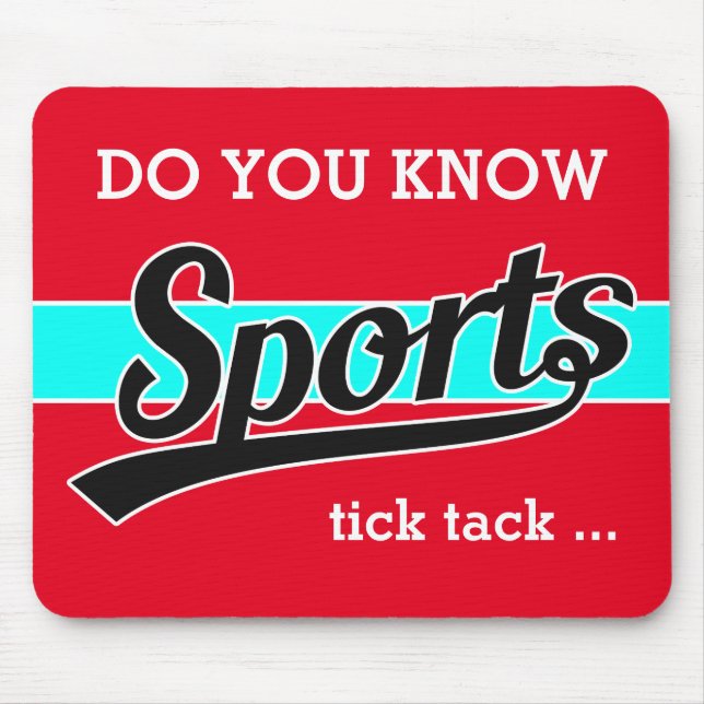 Mousepad Design de texto: ESPORTE preto + seu próprio texto (Frente)