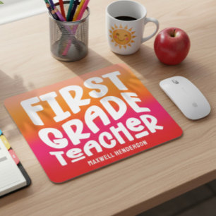 Mousepad Design de Texto para Professor do Primeiro Ano Lar