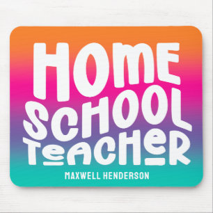 Mousepad Design de Texto para Professora de Homeschool com 