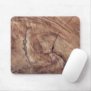 Mousepad Design de Textura Rústica de Madeira