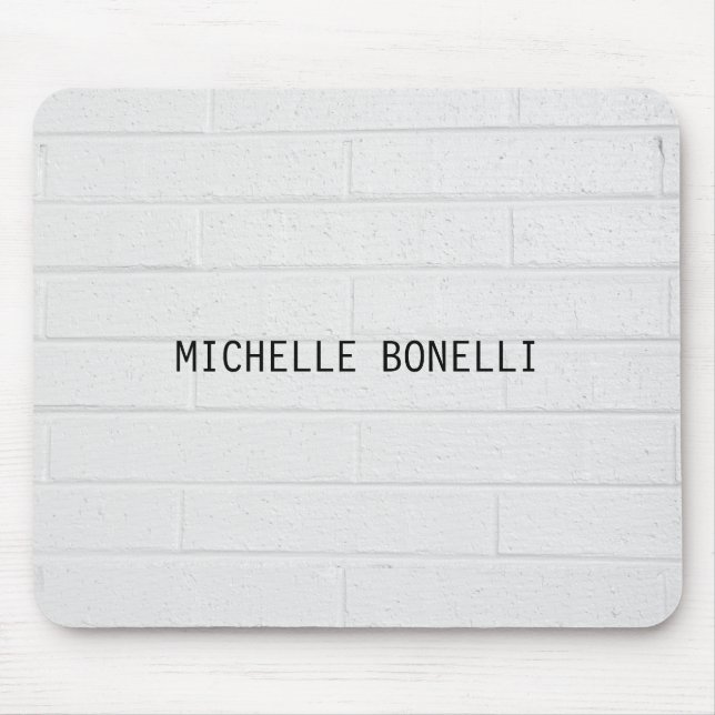 Mousepad Design de Tijolos de cinza de Parede de simples mo (Frente)