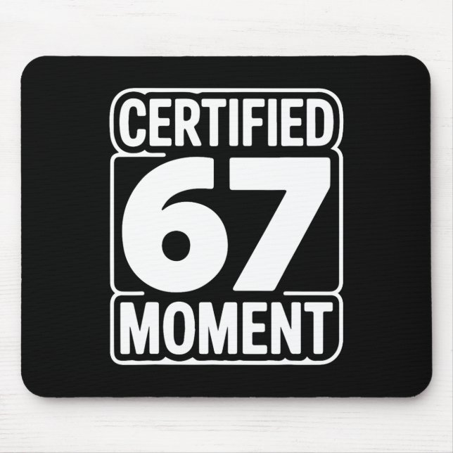 Mousepad Design de tipografia retrô negrito Certificado 67  (Frente)