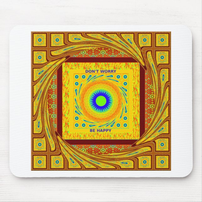 Mousepad Design de Vetor de Cor Tradicional Africano Vermel (Frente)