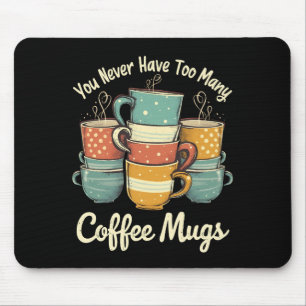 Mousepad Design de Vintagem da Pilha de Café Retro