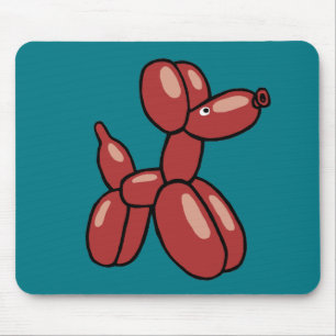 Mousepad Design divertido e de cão de balão vermelho