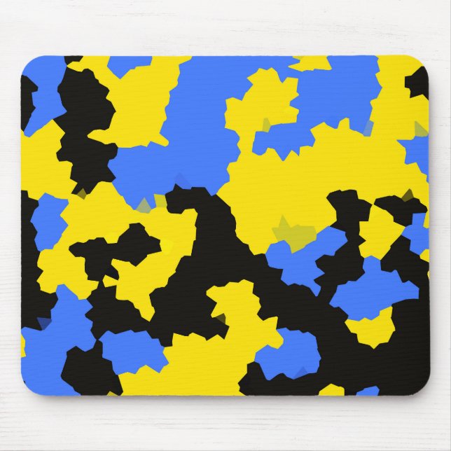 Mousepad Design do abstrato preto amarelo (Frente)