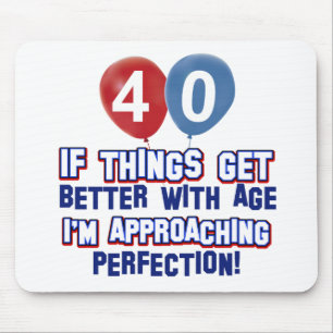 Mousepad Design do aniversário de 40 anos