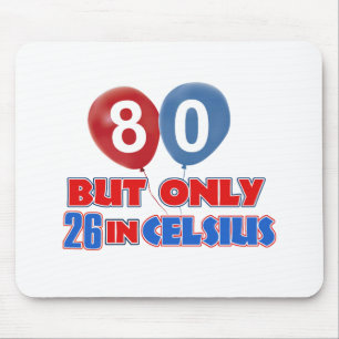 Mousepad design do aniversário do 80