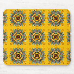Mousepad Design do azulejo do Victorian da mostarda