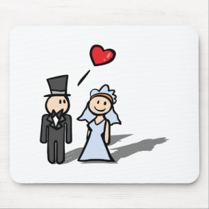 Mousepad Design do casal do "dia do casamento"