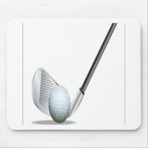 Mousepad Design do clube e da bola de golfe de golfe