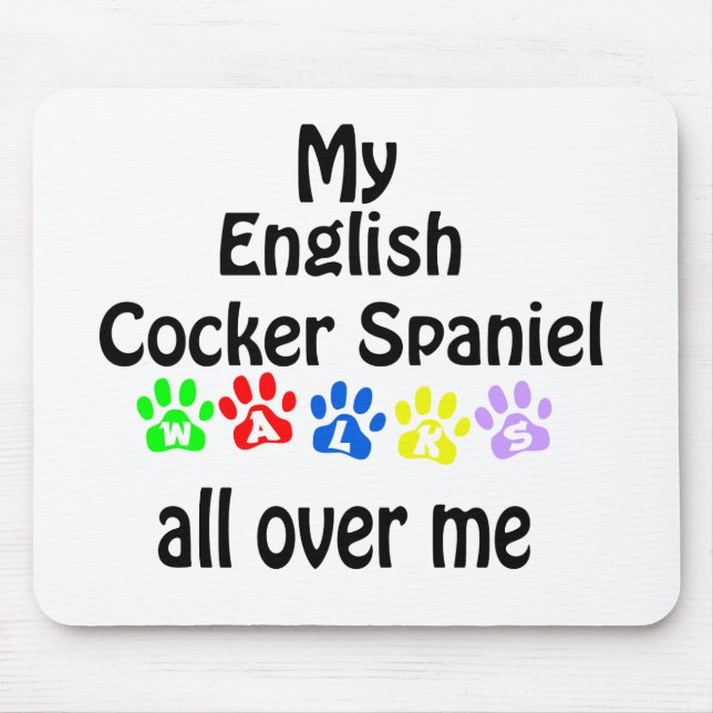Mousepad Design do Cocker Spaniel Inglês (Frente)
