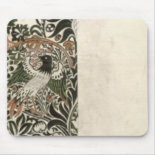 Mousepad Design do "de bloco de madeira inacabado pássaro