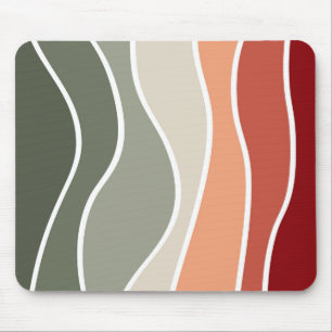 Mousepad Design do estilo retrô verde e vermelho