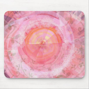 Mousepad Design do "fractal" do rosa