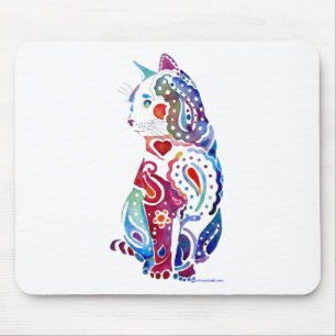 Mousepad Design do gato de Paisley